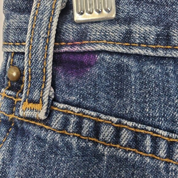 Vintage Abercrombie Fitch Mini Skirt Y2K Denim 90s Grunge REtro WOmens 2 Cotton - Picture 7 of 9